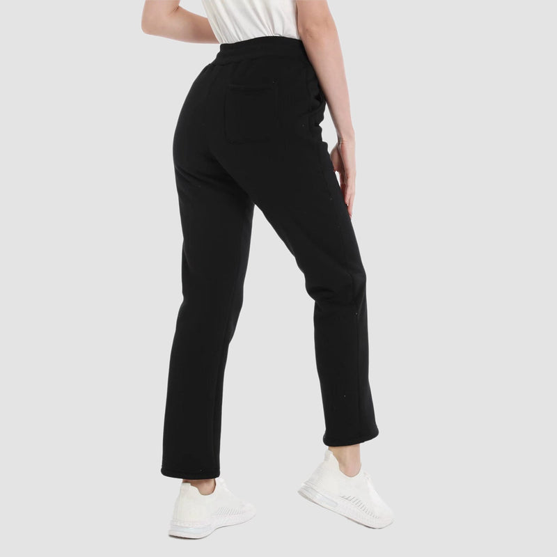 Women's Warm Sherpa Lined Jogger Pants with 3 Pockets 5