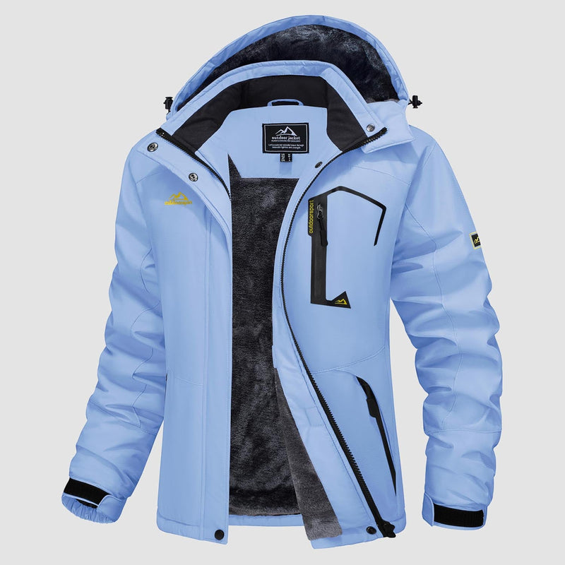 Women's Water-Resistant Fleece Ski Jacket with 4 Pockets 10