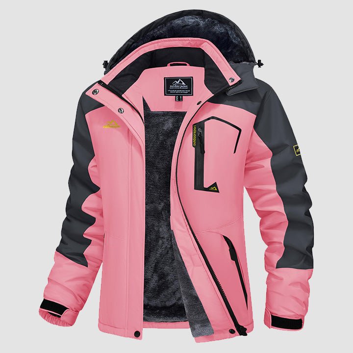 Women's Water-Resistant Fleece Ski Jacket with 4 Pockets 19
