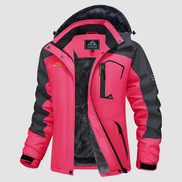 Women's Water-Resistant Fleece Ski Jacket with 4 Pockets 22