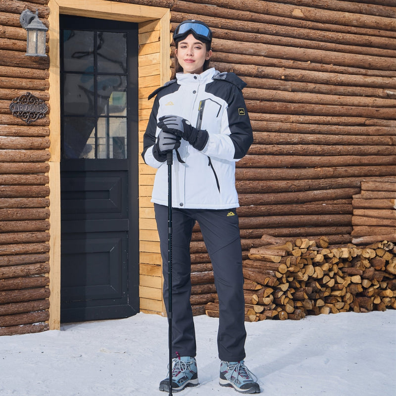 Women's Water-Resistant Fleece Ski Jacket with 4 Pockets 2