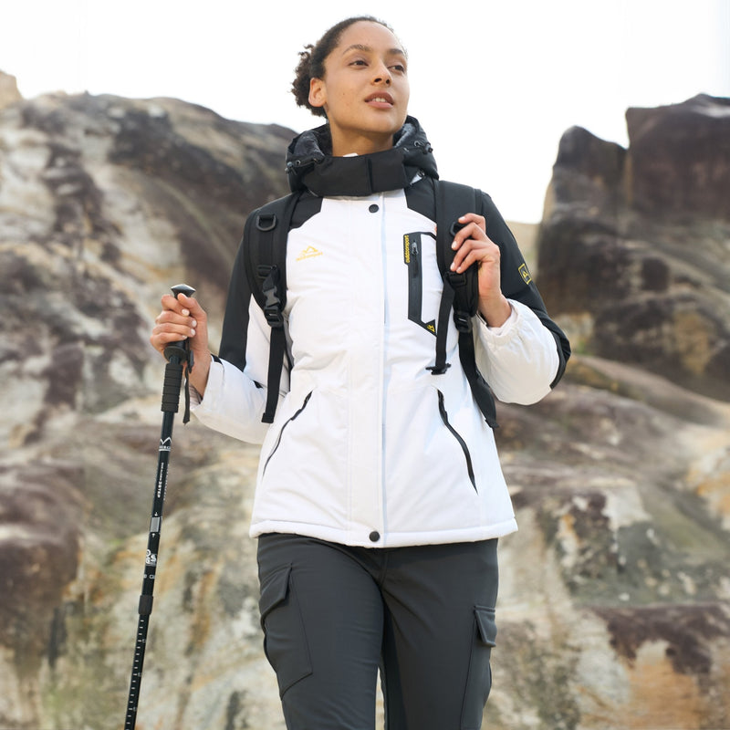 Women's Water-Resistant Fleece Ski Jacket with 4 Pockets 5