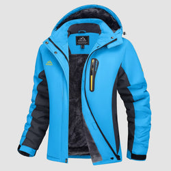 Women's Waterproof Fleece-Lined Ski Jacket with Hood 0