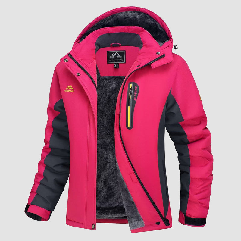 Women's Waterproof Fleece-Lined Ski Jacket with Hood 11