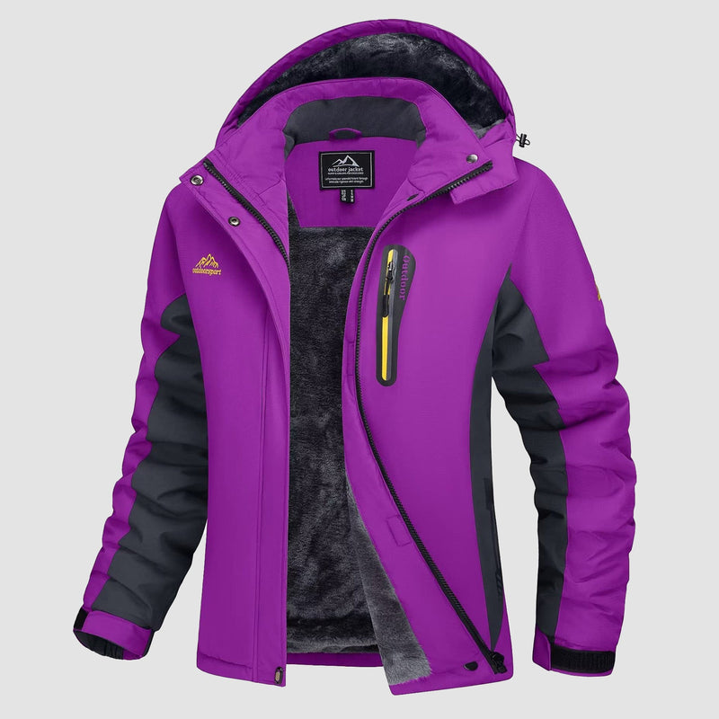 Women's Waterproof Fleece-Lined Ski Jacket with Hood 4