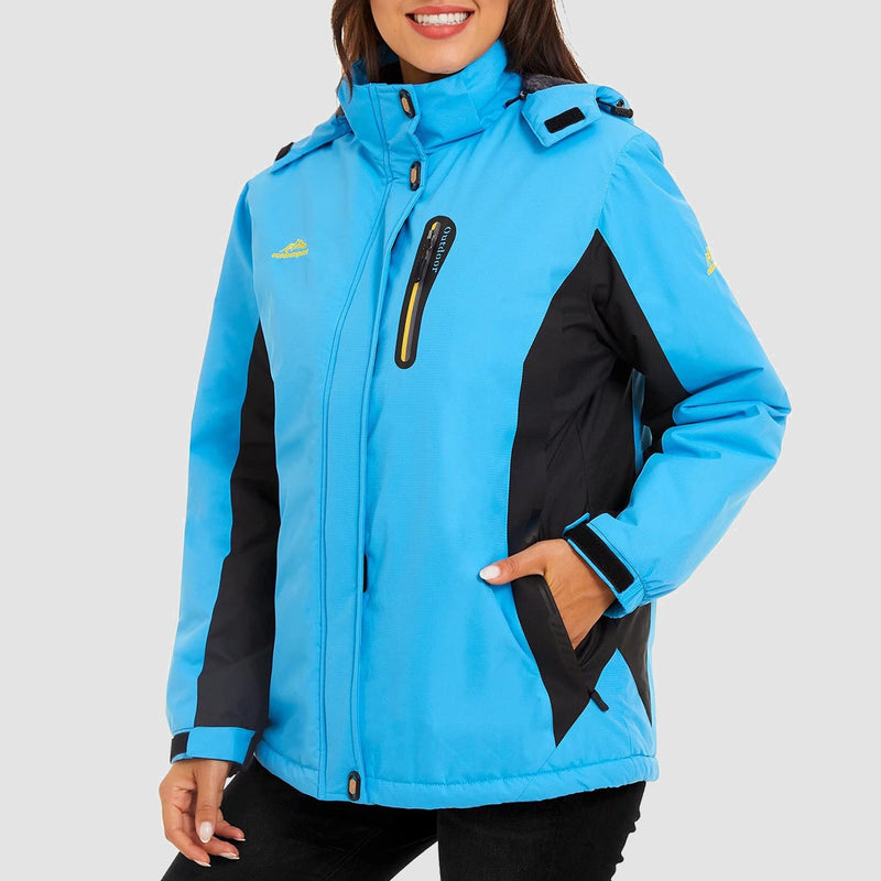 Women's Waterproof Fleece-Lined Ski Jacket with Hood 7