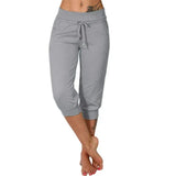 Luna Casual Capri Pants - Gray