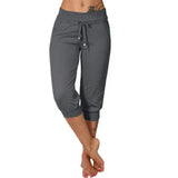 Luna Casual Capri Pants - Dark Gray