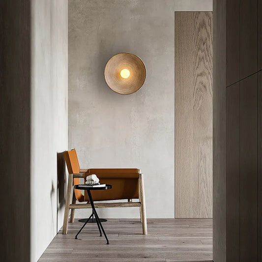 Wood Wall Sconce – Rustic Handcrafted Design, LED Bulb Included & Wall Mount Style