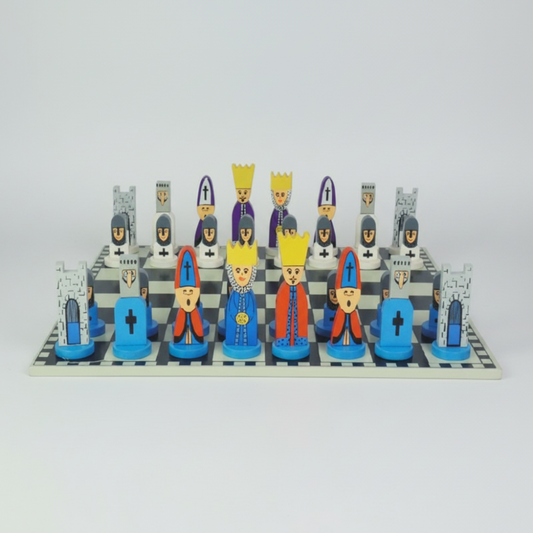 Wooden Chess Set – Cartoon Design, Strategy Game & Educational Fun