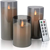 LED candle with remote control & timer in glass design | Kalsten