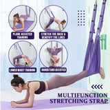 Yoga Stretch Strap – Adjustable Numbered Loops, Soft Fabric & 1.5m for Pilates & Stretching