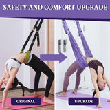 Yoga Stretch Strap – Adjustable Numbered Loops, Soft Fabric & 1.5m for Pilates & Stretching