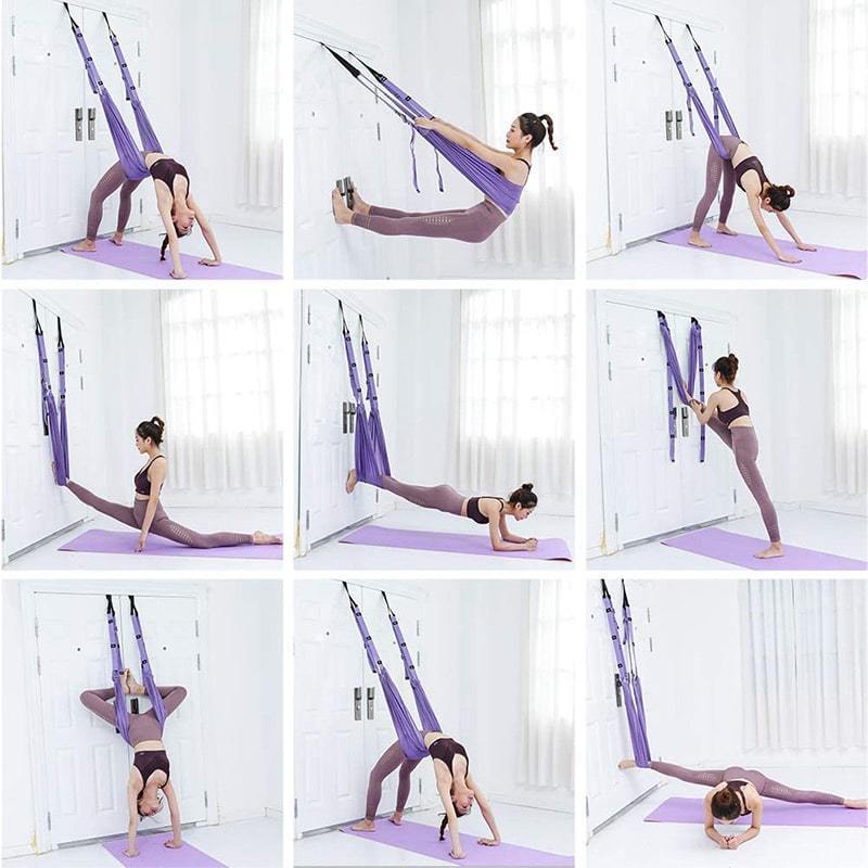 Yoga Stretch Strap – Adjustable Numbered Loops, Soft Fabric & 1.5m for Pilates & Stretching