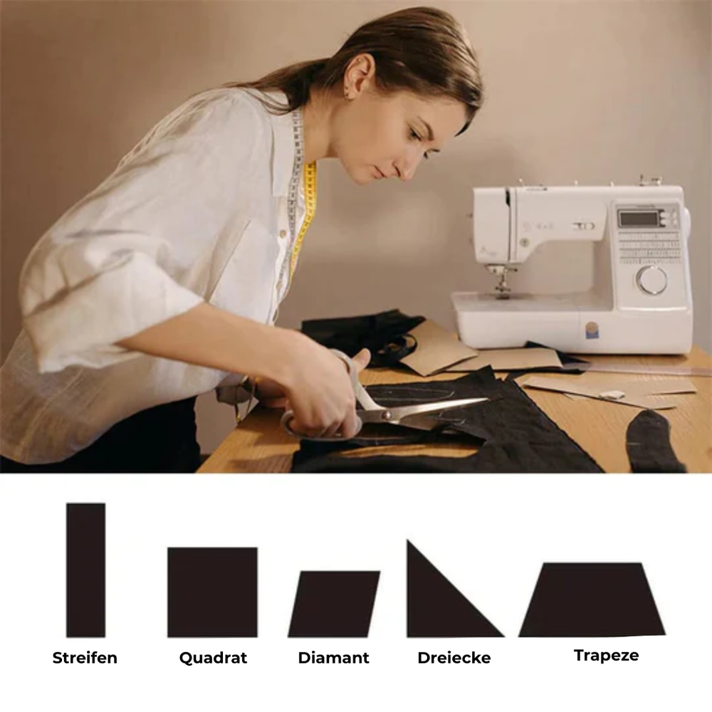 Quilting Fabric Cutting Ruler – 60×30cm, Non-Slip Grip & 6-Strip Capacity