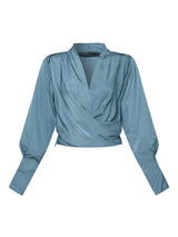 Elena – Trendy V-Neck Women's Blouse