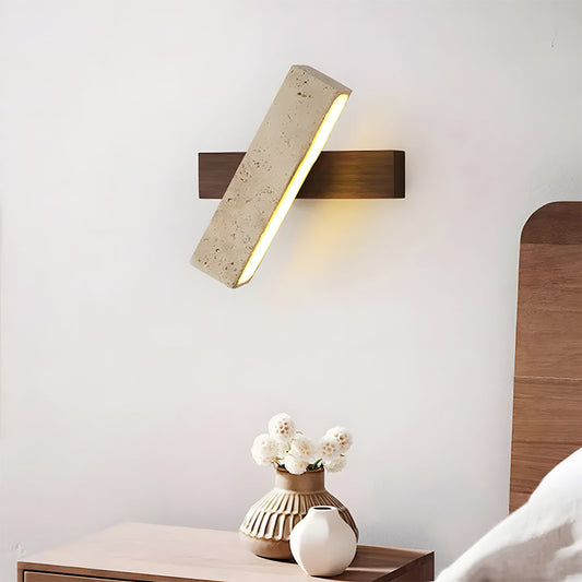 Wall Light – Travertine Material, LED Lighting & Modern Minimalist Design