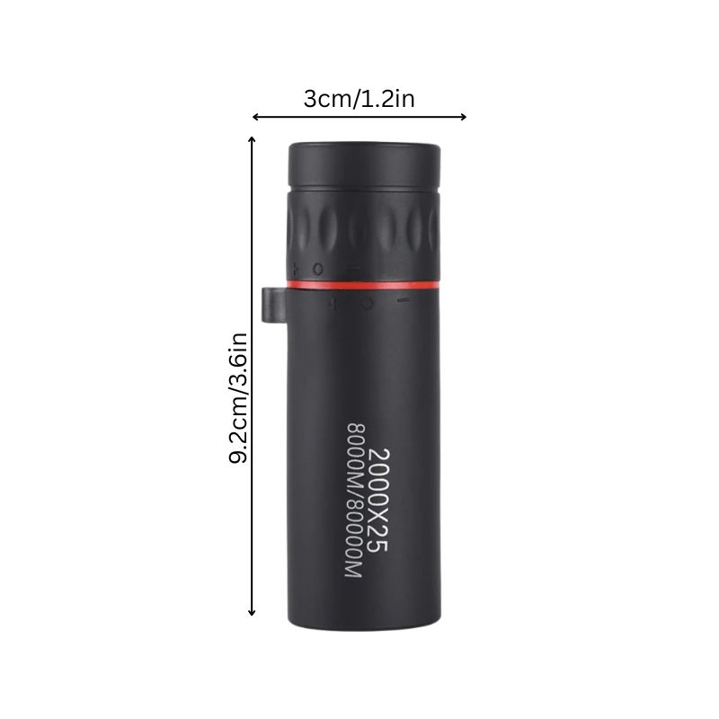 HD Monocular Telescope – 2000x25 Zoom, Smartphone Holder & Pocket Size