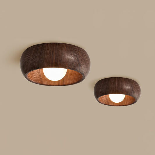 Wooden Ceiling Lamp – LED Light Fixture, Minimalist & Modern Design