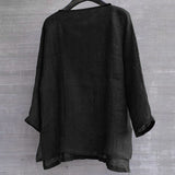 Lino Linen Blouse - Black back