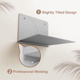 Invisible Floating Bookshelf – Stainless Steel, 7kg Capacity & Wall-Mounted