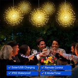 Solar LED Firework Lights – Automatic Outdoor Decorative Lighting for Gardens & Patios
