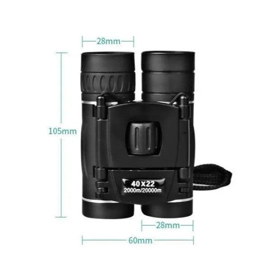 HD Binoculars – 40x22 Magnification, Waterproof Build & Carrying Case