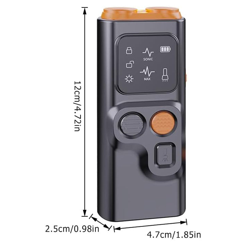 Ultrasonic Anti-Bark Device – LED Flash, 6m Range & Rechargeable 800mAh