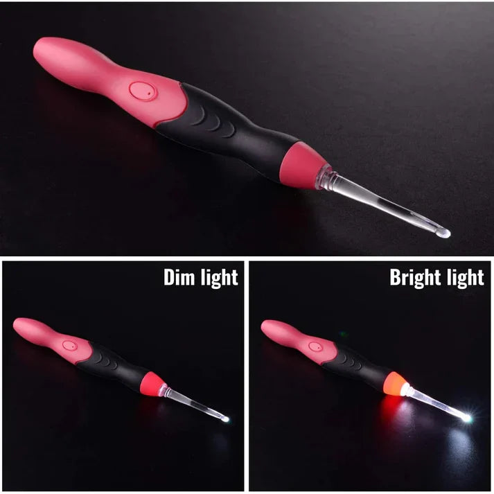 LED Häkelnadel Set mit Wechselköpfen – 2,5 mm bis 8,0 mm – Ergonomische Häkelnadeln für präzises Arbeiten