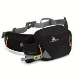 Running Waist Bag with Bottle Holder – 3L Nylon, Adjustable 50–100cm Belt