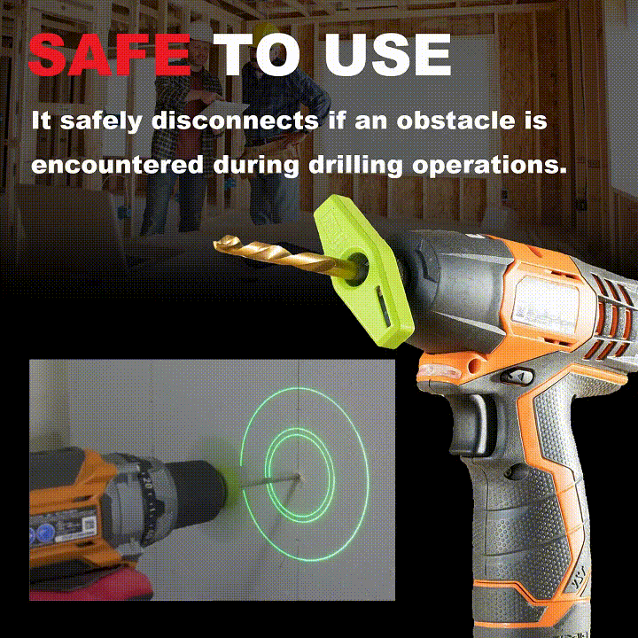 Laser Drill Guide – Universal Fit, Auto-Stop & Straight Hole Alignment