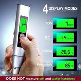 4-in-1 Digital Water Tester – TDS, EC & Temperature, Titanium Probe