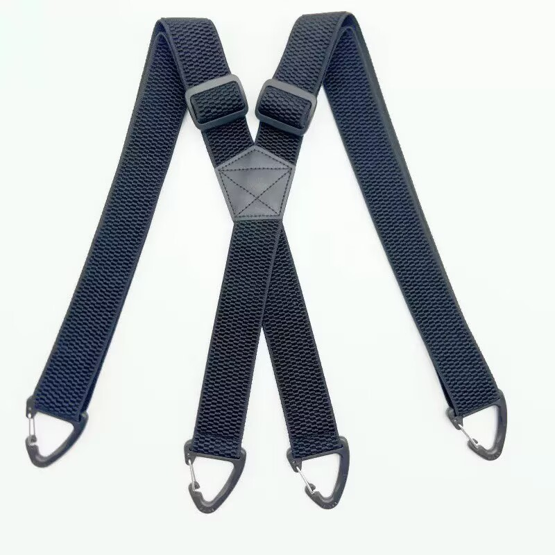 Men's Adjustable Y-Back Suspenders – 3.8cm Padded Straps, 120cm Length & Strong Clips