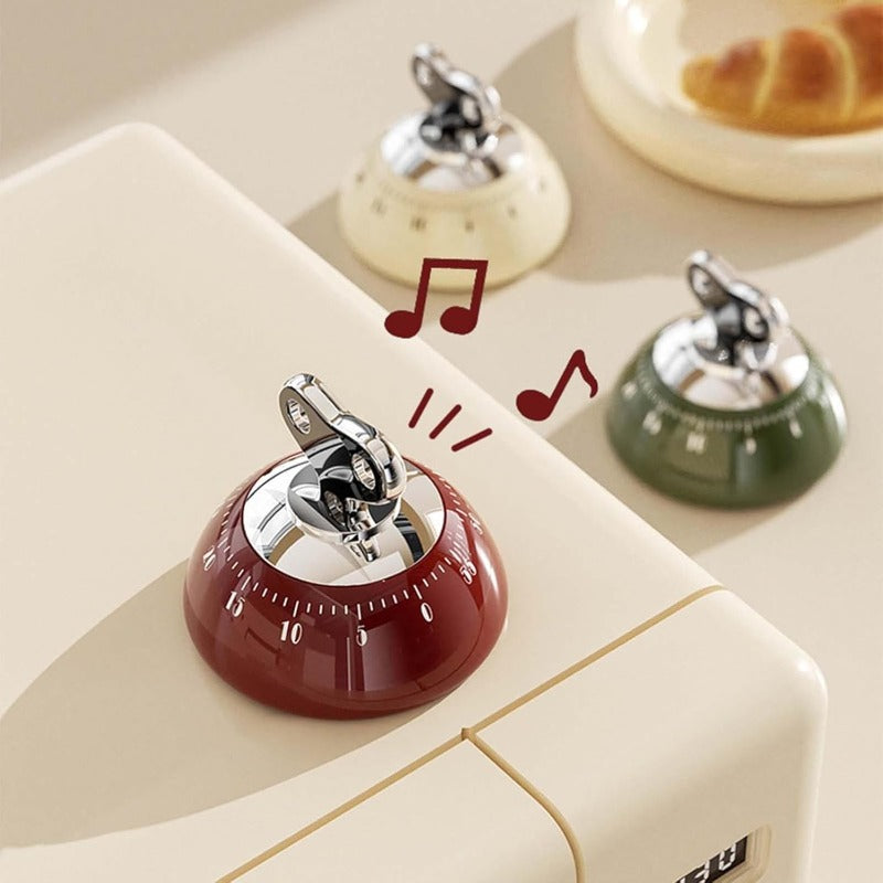 Magnetic Mechanical Kitchen Timer – 55-Minute Range, Loud Alarm & Battery-Free