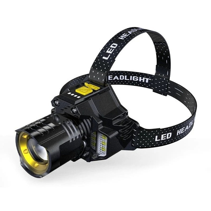 Optimized Product Title: **USB-C Rechargeable LED Headlamp with Zoom Focus – Bright & Adjustable for Outdoor Adventures**