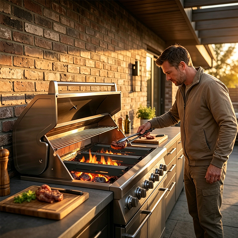 Adjustable Grill Grate – Porcelain-Coated Steel, Expands 30–53cm, Rustproof
