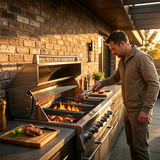 Adjustable Grill Grate – Porcelain-Coated Steel, Expands 30–53cm, Rustproof