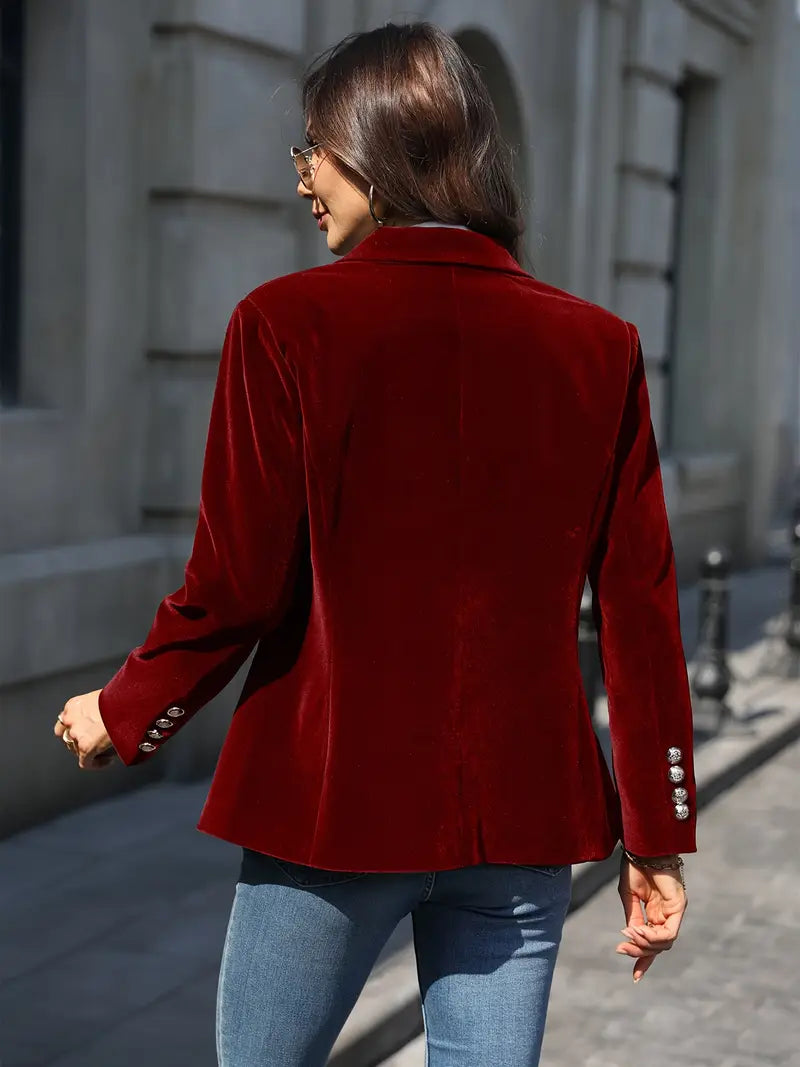Enhanced Product Title: Julissa™ Elegant Velvet Blazer for Women - Stylish & Sophisticated Outerwear

This optimized title includes relevant keywords while maintaining clarity and appeal for potential buyers.