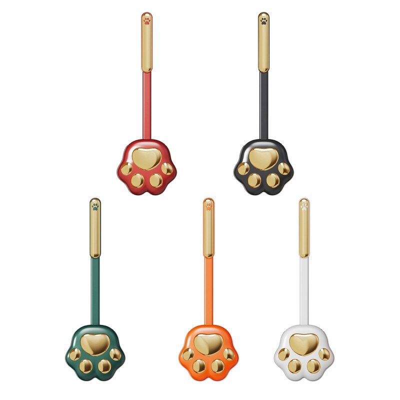 Silicone Cat Paw Toilet Brush – Scratch-Free Bristles, Quick-Dry & Holder Set