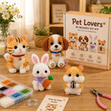 3D Beaded Craft Kit – Glass Bead Animal Figures, Beginner-Friendly & 12 Motif Sets