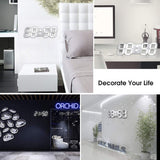 3D LED Digital Wall Clock – 38cm, Remote Control & Temperature Display