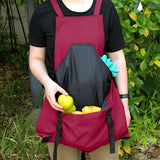Garden Harvesting Apron – Kangaroo Pocket, Waterproof PVC & Adjustable Straps