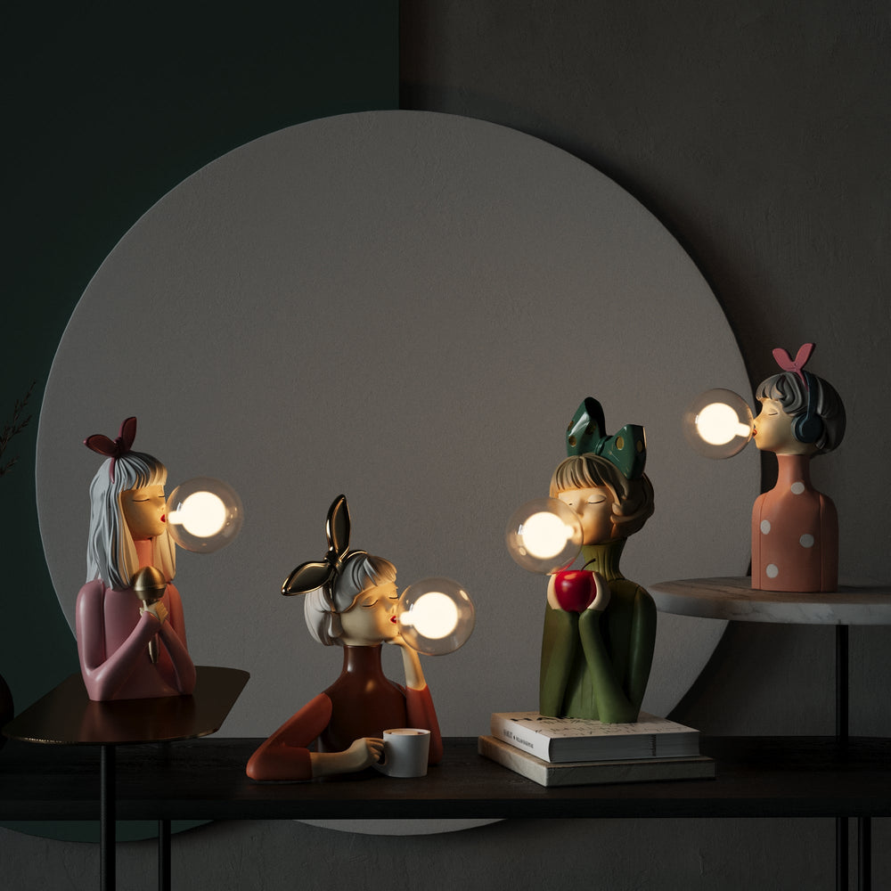 Soap Bubble Table Lamp – Hand-Blown Glass, E27 Socket & Sculptural Design