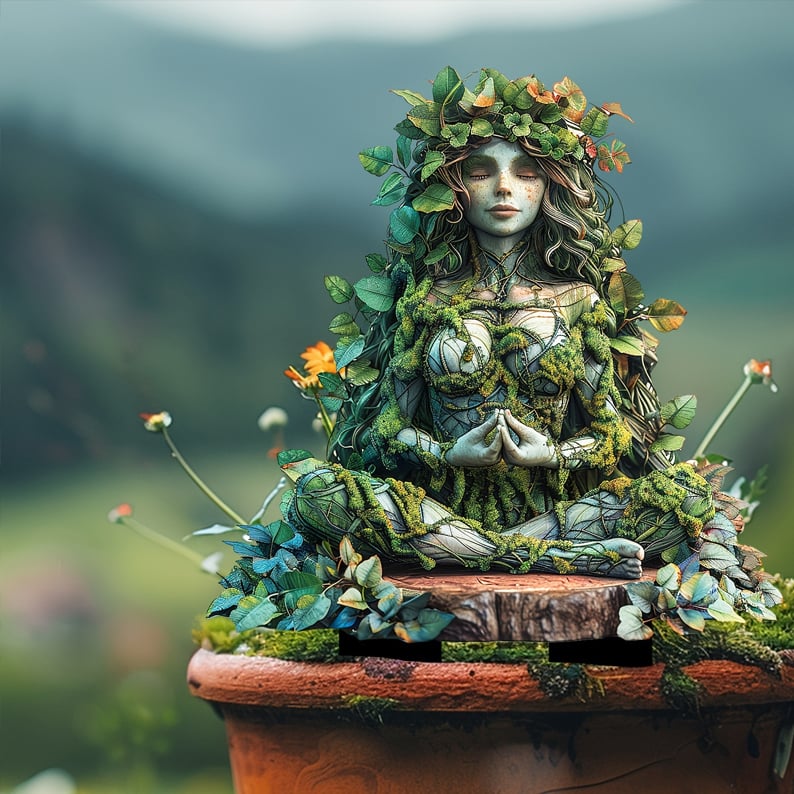 Acrylic Garden Stakes – 6 Mystical Figures, 19×30cm & Weather-Resistant