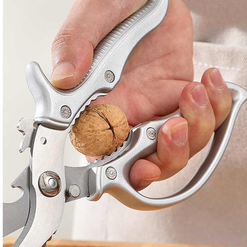 Multifunctional Kitchen Shears – 3Cr13 Stainless Steel, ABS Grip & Safety Lock