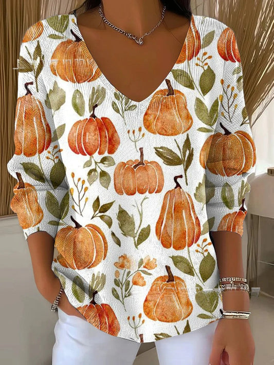 Beatrice V-Neck Pullover - Stylish Women's Sweater with V-Neck Design