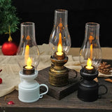 LED Flame Lantern – Battery-Powered, Flameless Flicker & 18.3cm Portable