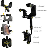 Rearview Mirror Phone Mount – 360° Rotating, Extendable & Fits Phones up to 16.5cm