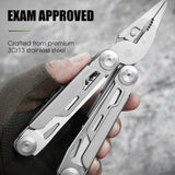 12-in-1 Klappmultitool mit Zange – Kompakter Edelstahl Multitool für Outdoor, Camping & Notfälle
