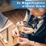 Hands-Free Magnifying Glasses – 5x, Flexible Gooseneck, Neck Cord, 13cm Lens